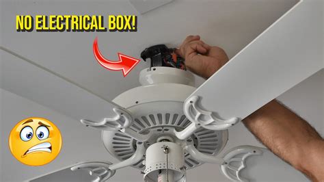 ceiling fan box without electrical box